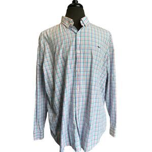 XXL Vineyard Vines Men's Pastel Plaid Button Down Shirt Slim Fit Long Sleeve